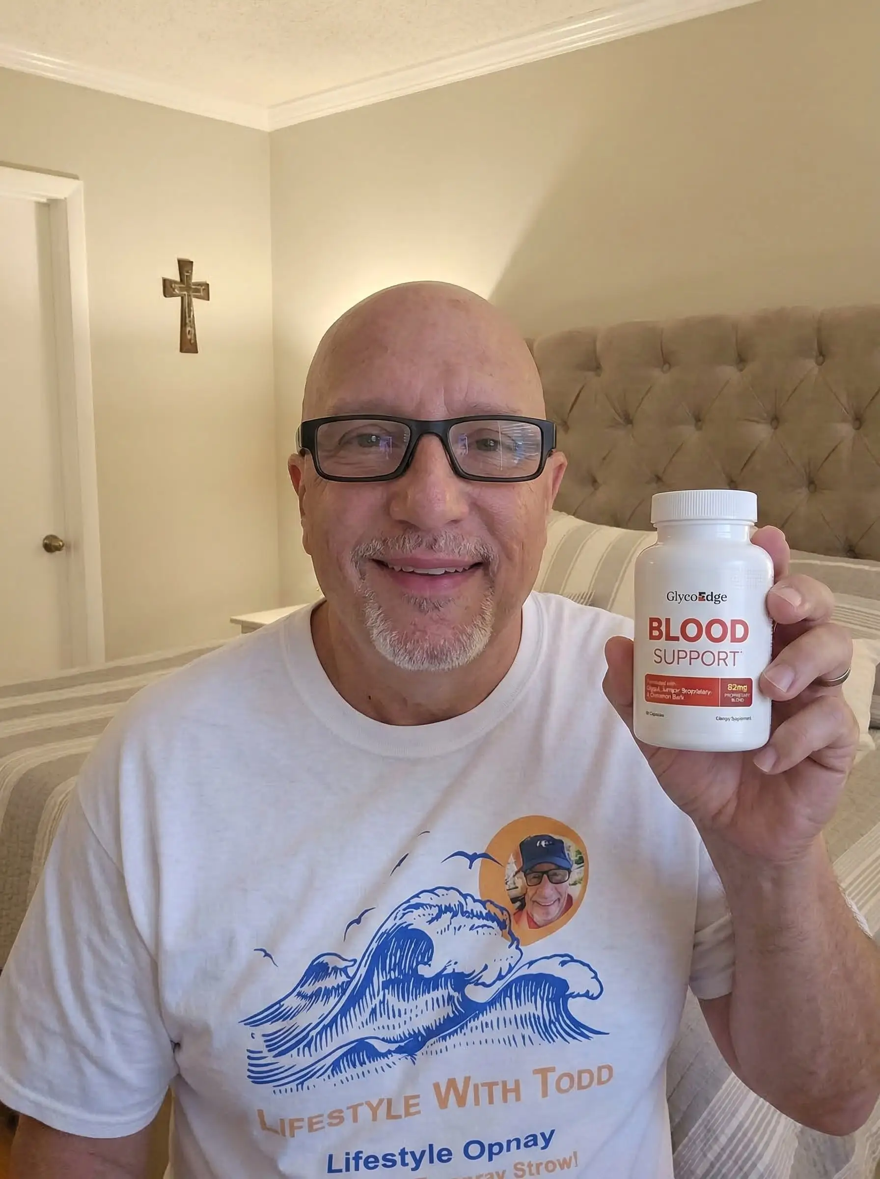 Michael S. with GlycoEdge bottle